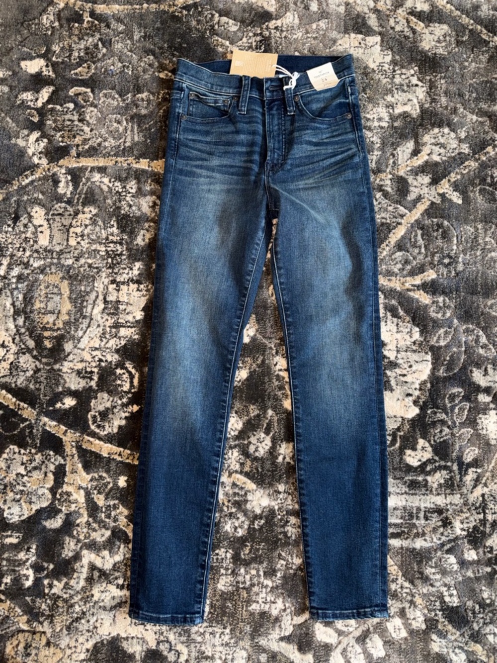J. Crew Denim 10” toothpick  Jeans in Dark Blue Wash size 24 NWT